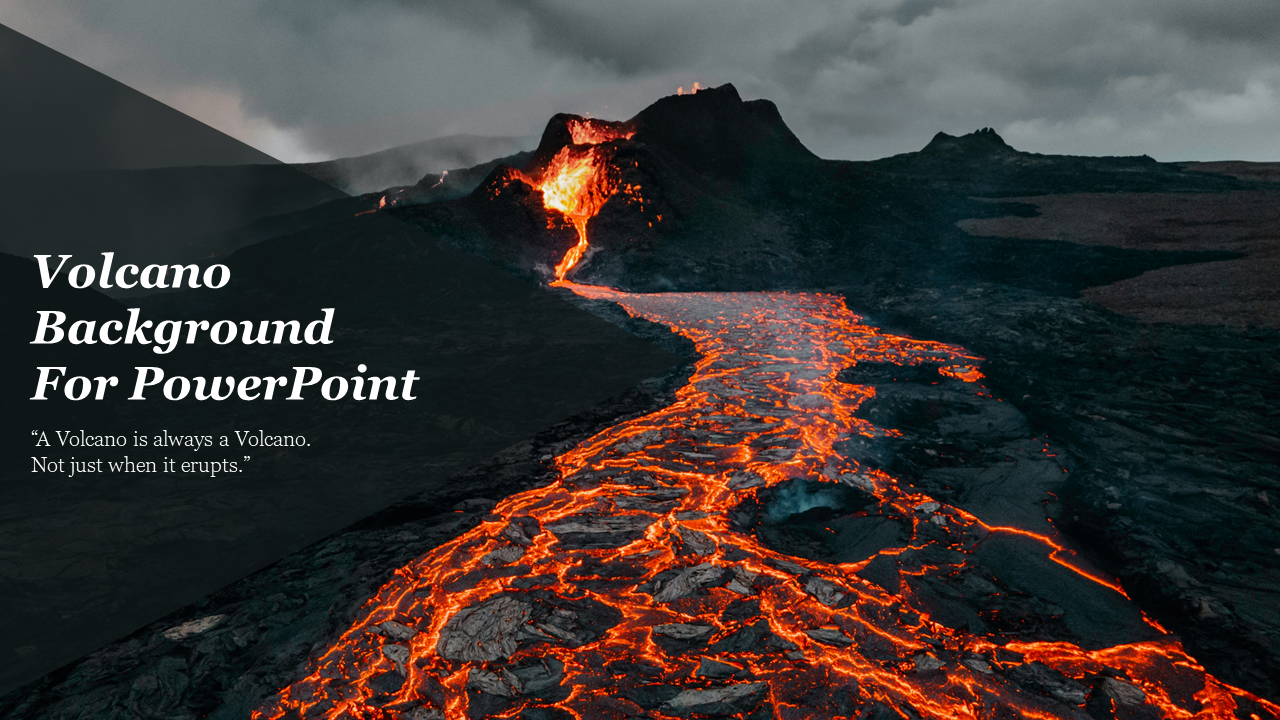 Volcano Background For PowerPoint